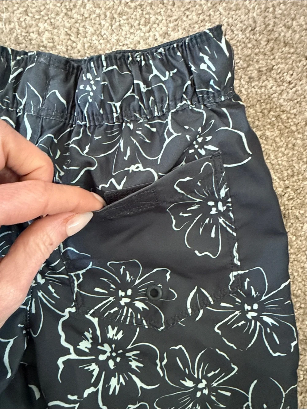 NWT Boys Floral Drawstring Swim Shorts with Lining boys size xs 4/5